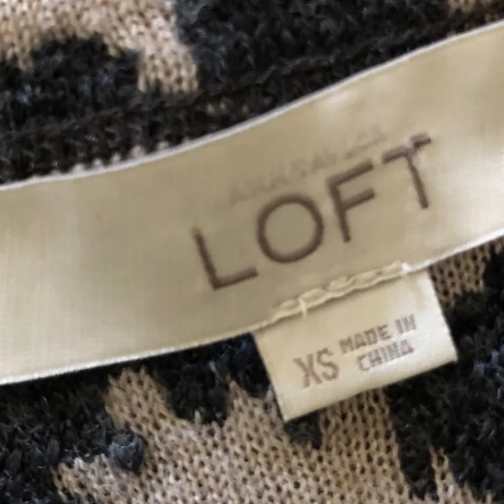 Women's Loft Ann Taylor Dark Charcoal and Tan Knit Dress XS - Picture 5 of 13